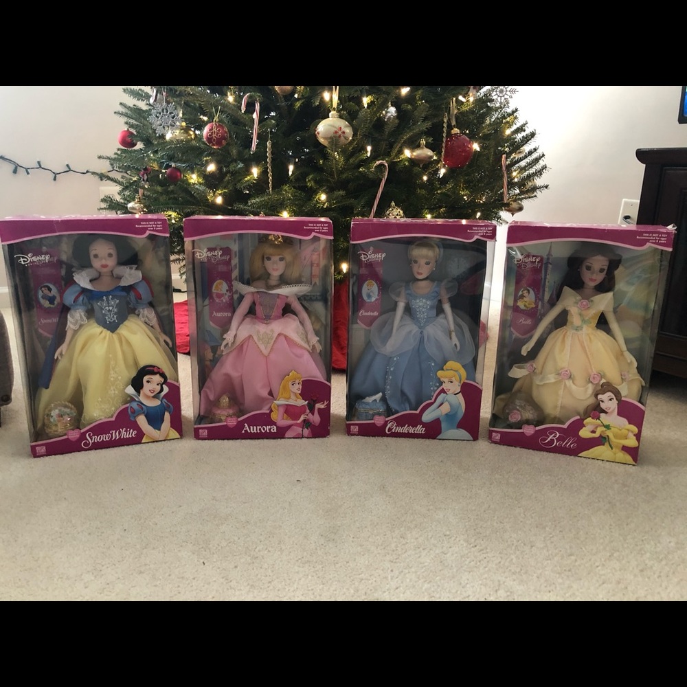 Disney Princess 16” Genuine Porcelain Dolls